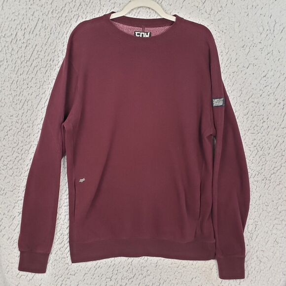 FOX Racing Sweatshirt Mens XL Slim Fit Maroon Pullover Moto Skater Casual 46x29 - Picture 1 of 11